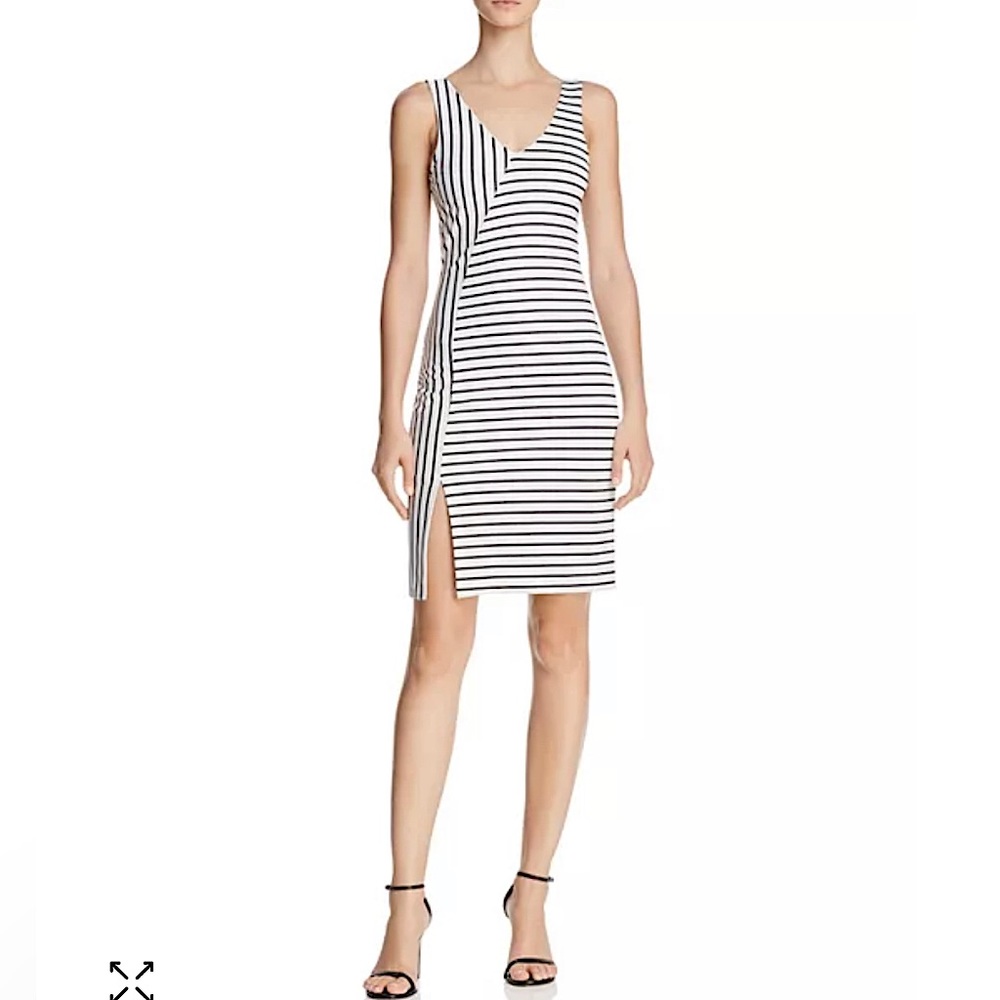 AQUA NWT Directional Striped Dress Size Small